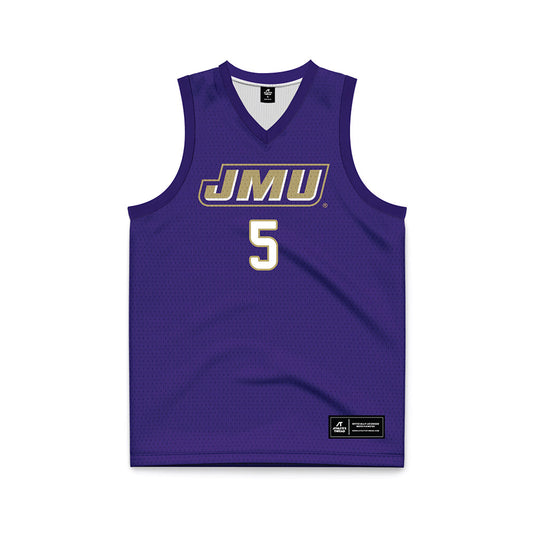 JMU - NCAA Women's Basketball : Demi Gilliam - Purple Basketball Jersey-0