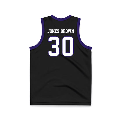 JMU - NCAA Women's Basketball : Ja'Quoia Jones-Brown - Black Basketball Jersey-1