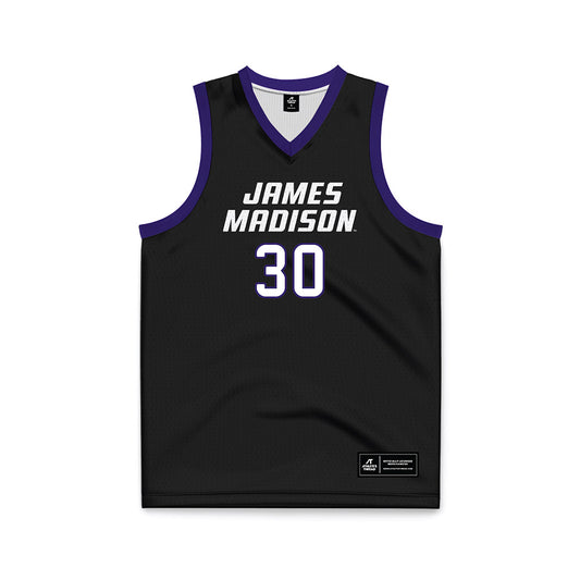 JMU - NCAA Women's Basketball : Ja'Quoia Jones-Brown - Black Basketball Jersey-0