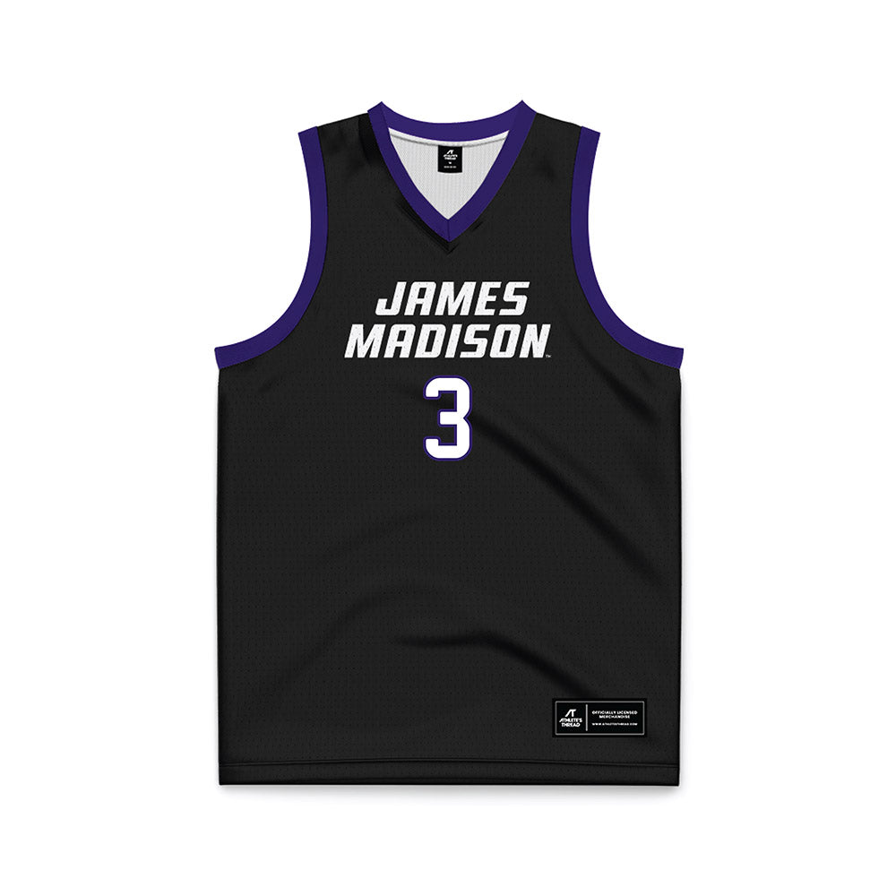 JMU - NCAA Women's Basketball : Reagan Edsell - Black Basketball Jersey-0