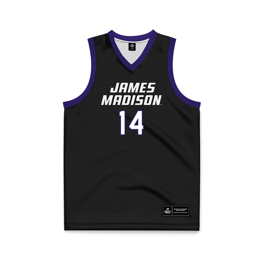 JMU - NCAA Women's Basketball : Regina Walton - Black Basketball Jersey-0