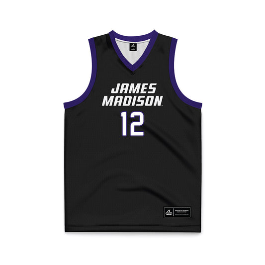 JMU - NCAA Women's Basketball : Jemma Eleby - Black Basketball Jersey-0