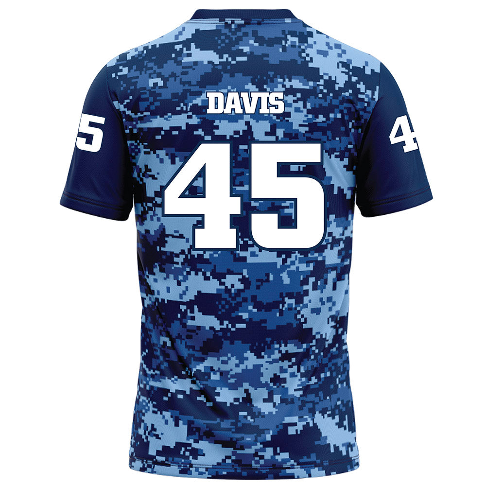UTC - NCAA Football : Dacian Davis - Navy Blue Camo Football Jersey-1