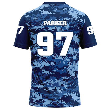 UTC - NCAA Football : Xavier Parker - Navy Blue Camo Football Jersey-1