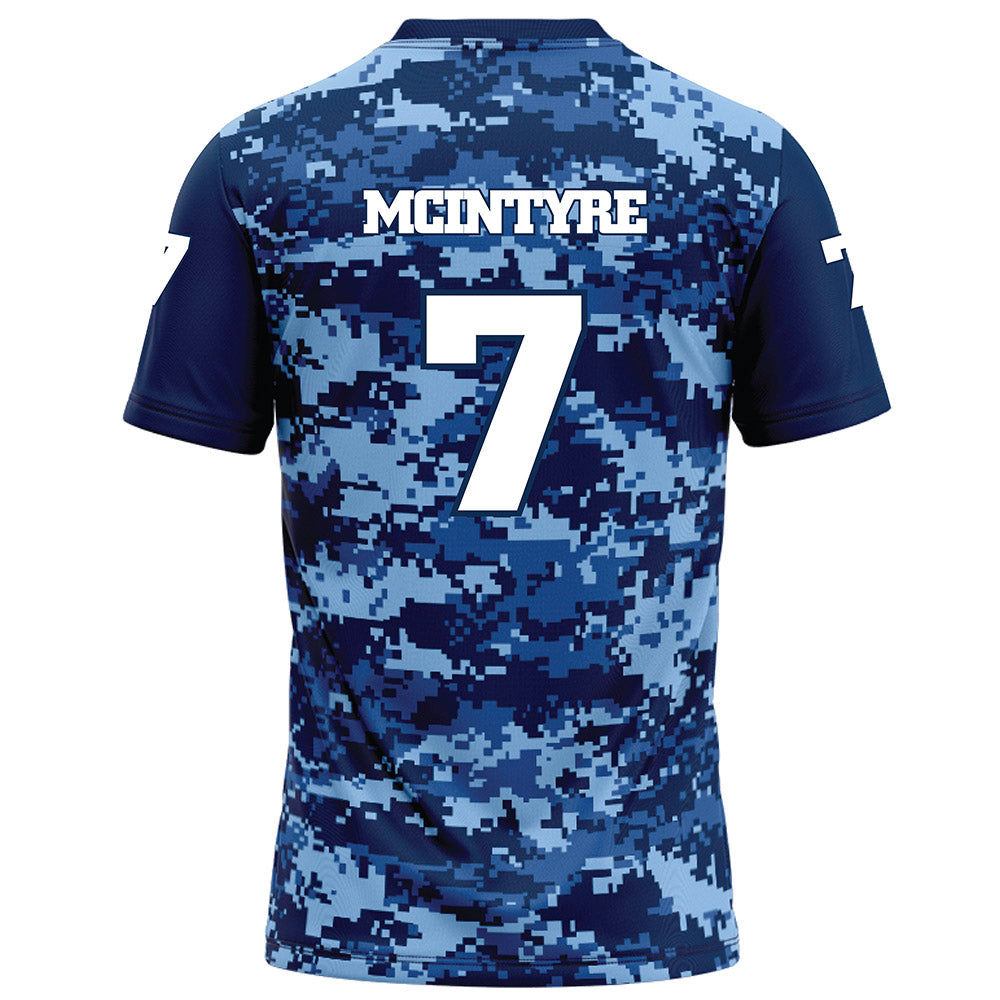UTC - NCAA Football : John McIntyre - Navy Blue Camo Football Jersey-1