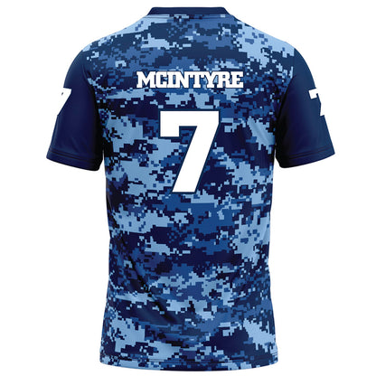 UTC - NCAA Football : John McIntyre - Navy Blue Camo Football Jersey-1