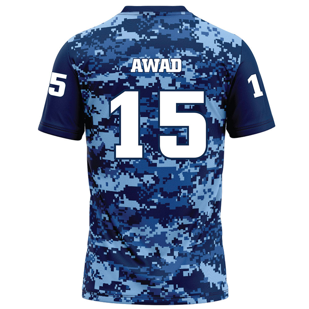 UTC - NCAA Football : Parker Awad - Navy Blue Camo Football Jersey-1
