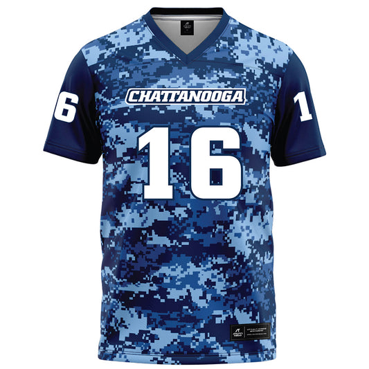 UTC - NCAA Football : Heath Jehu - Navy Blue Camo Football Jersey-0