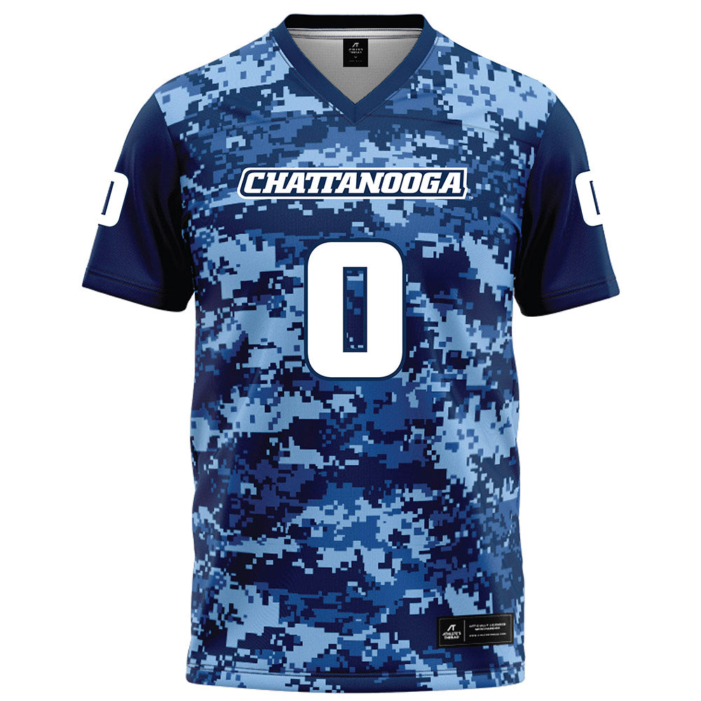 UTC - NCAA Football : Deameion Leavell - Navy Blue Camo Football Jersey-0