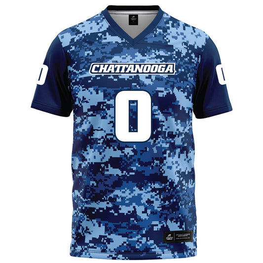 UTC - NCAA Football : Deameion Leavell - Navy Blue Camo Football Jersey-0