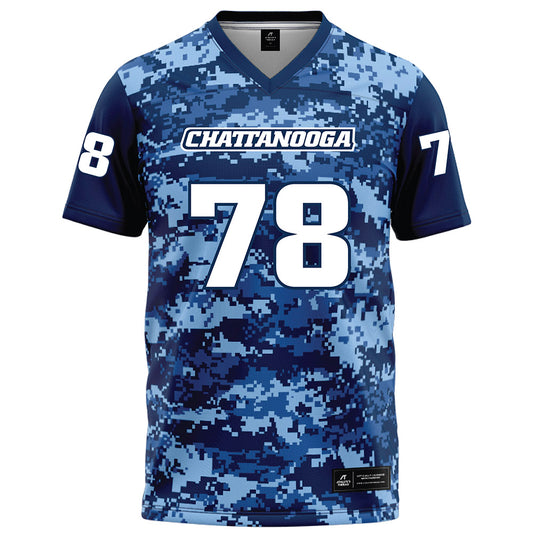 UTC - NCAA Football : Jared Bafford - Navy Blue Camo Football Jersey-0