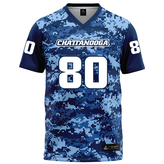 UTC - NCAA Football : Jaden George - Navy Blue Camo Football Jersey-0