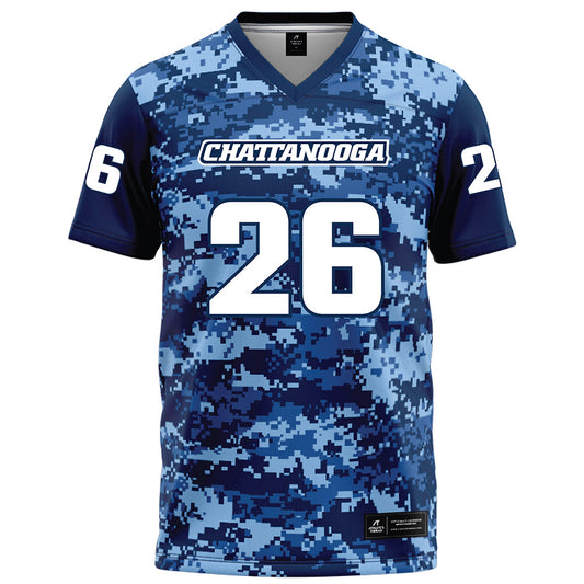 UTC - NCAA Football : Caden Ali - Navy Blue Camo Football Jersey-0