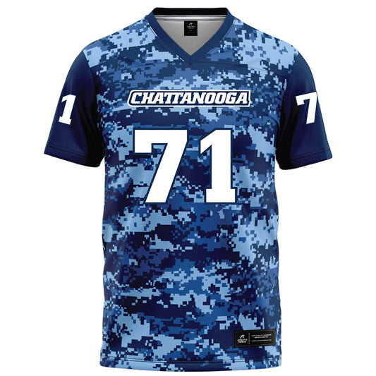UTC - NCAA Football : Connor Coffman - Navy Blue Camo Football Jersey-0
