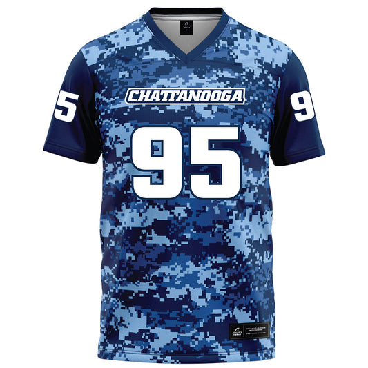 UTC - NCAA Football : Ryan Bell - Navy Blue Camo Football Jersey-0