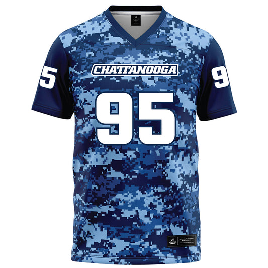 UTC - NCAA Football : Ryan Bell - Navy Blue Camo Football Jersey-0