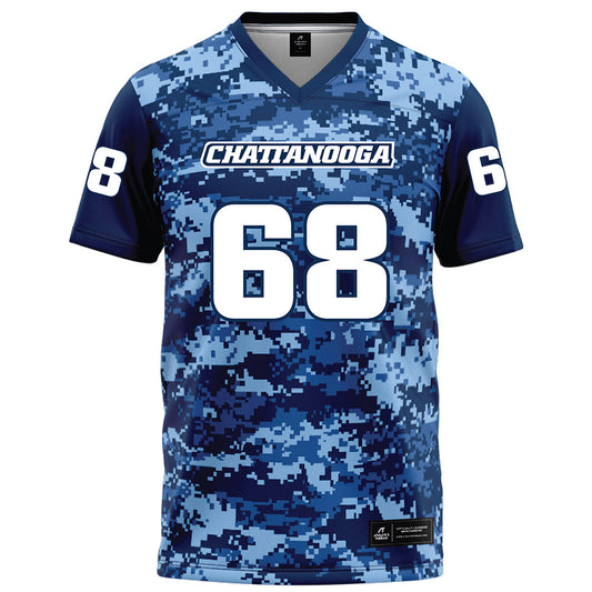 UTC - NCAA Football : KErius Cockrum - Navy Blue Camo Football Jersey-0