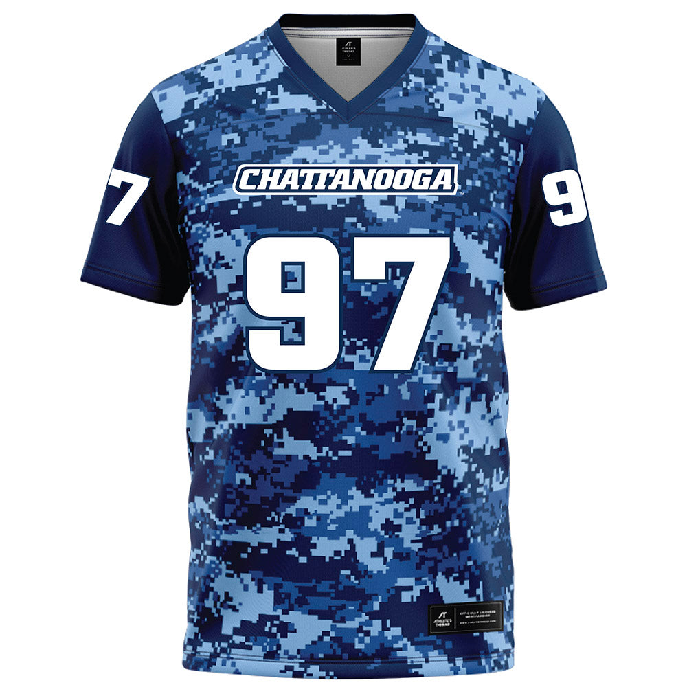 UTC - NCAA Football : Xavier Parker - Navy Blue Camo Football Jersey-0
