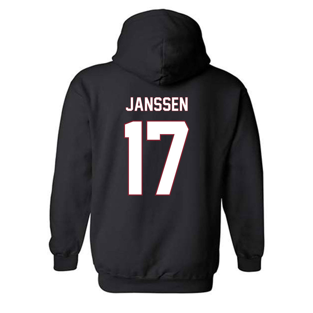 NCCU - NCAA Softball : Madeline Janssen - Replica Shersey Hooded Sweatshirt-1