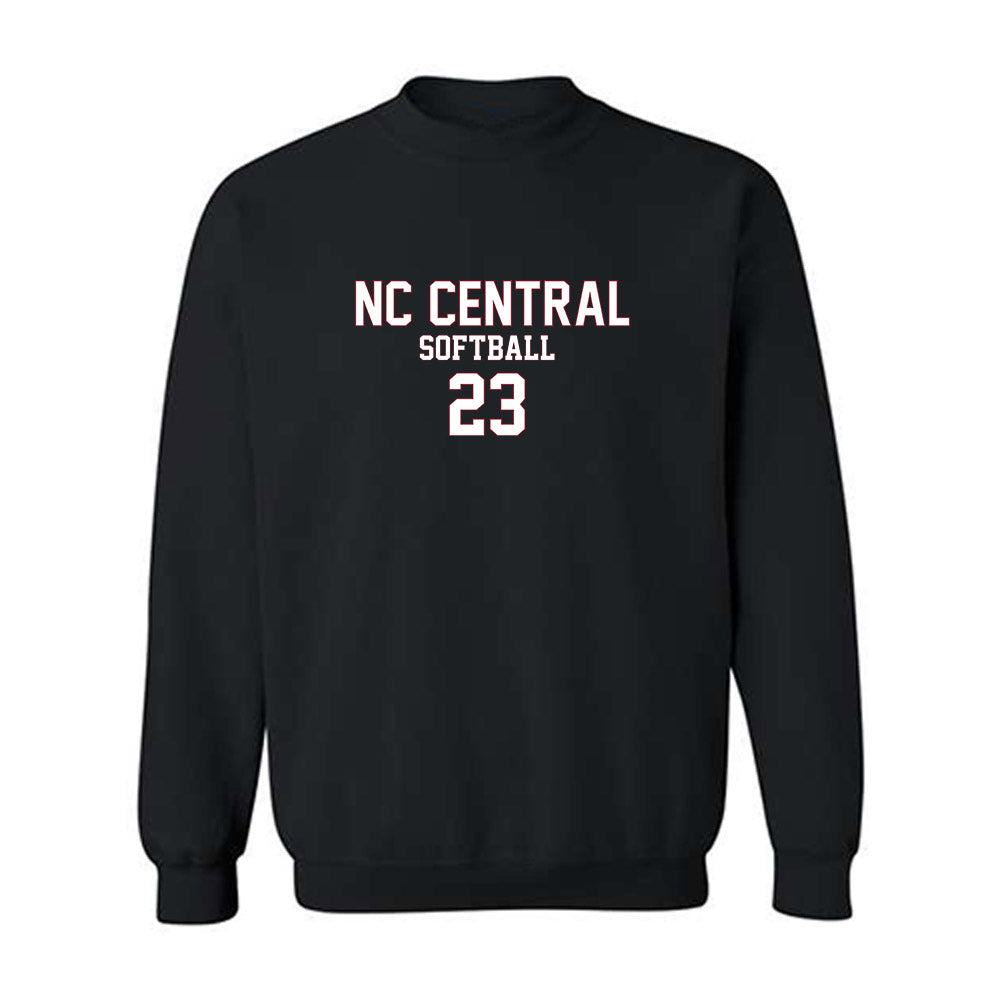 NCCU - NCAA Softball : Megan Ellis - Replica Shersey Crewneck Sweatshirt-0
