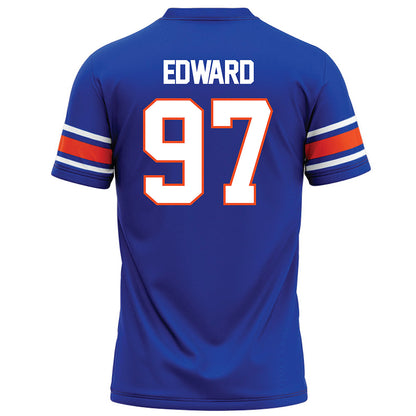 Boise State - NCAA Football : Mikaio Edward - Blue Football Jersey-1