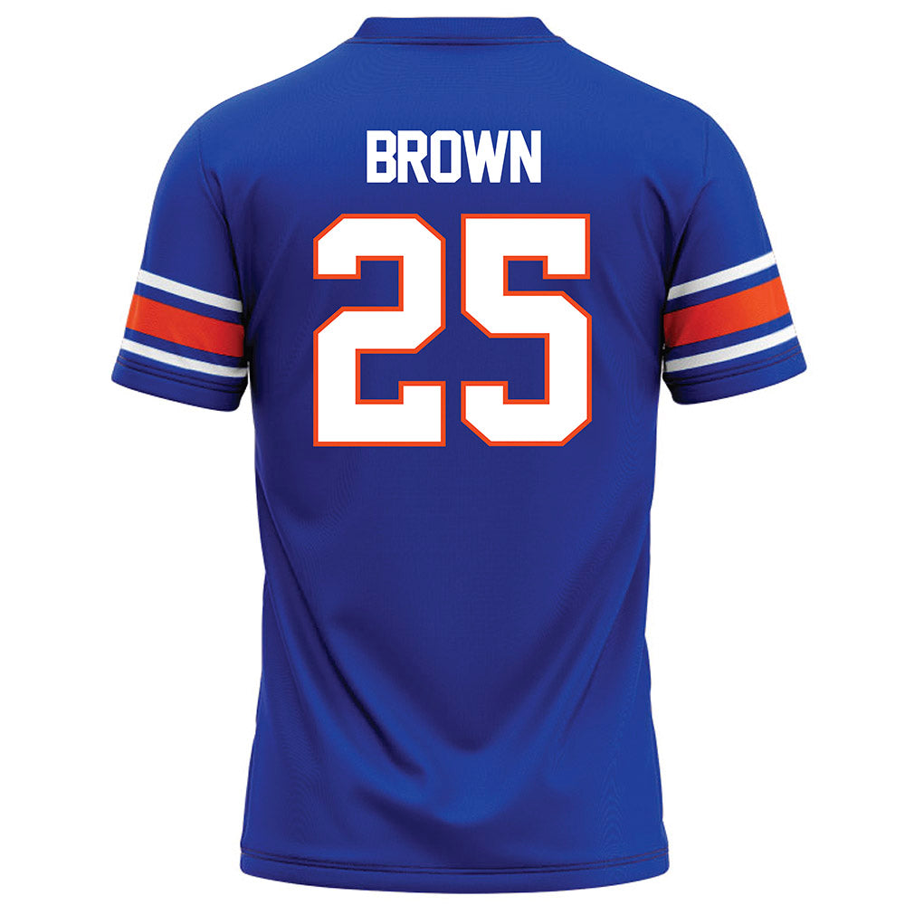 Boise State - NCAA Football : Quinton Brown - Blue Football Jersey-1