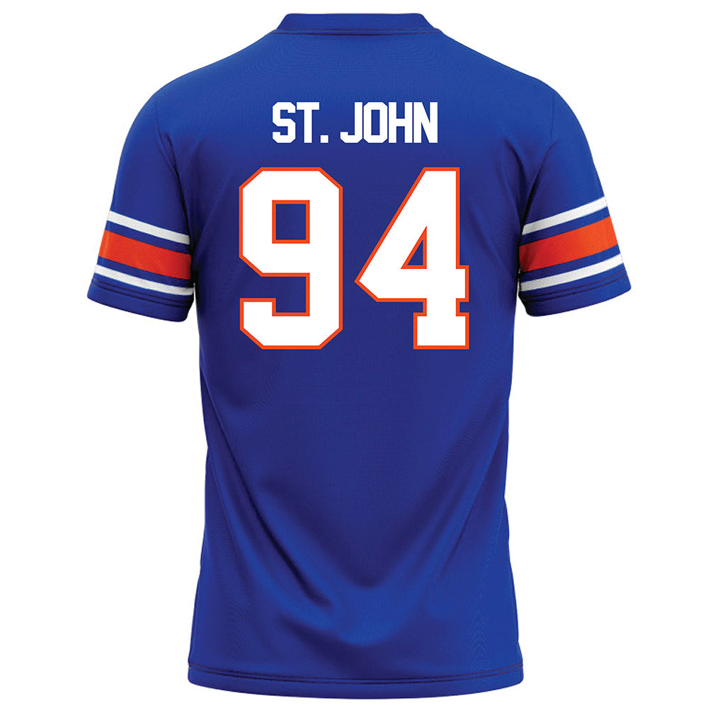 Boise State - NCAA Football : Paz St. John - Blue Football Jersey-1