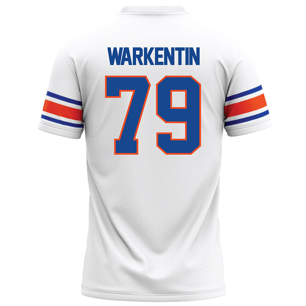 Boise State - NCAA Football : Connor Warkentin - White Football Jersey-1