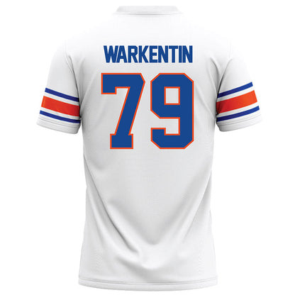 Boise State - NCAA Football : Connor Warkentin - White Football Jersey-1