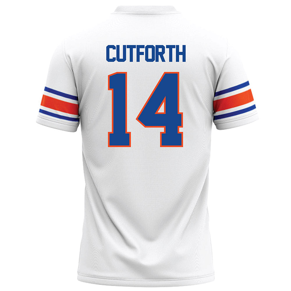 Boise State - NCAA Football : Max Cutforth - White Football Jersey