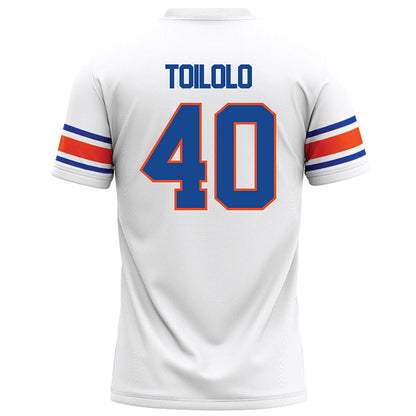 Boise State - NCAA Football : De'Shawn Toilolo - White Football Jersey-1