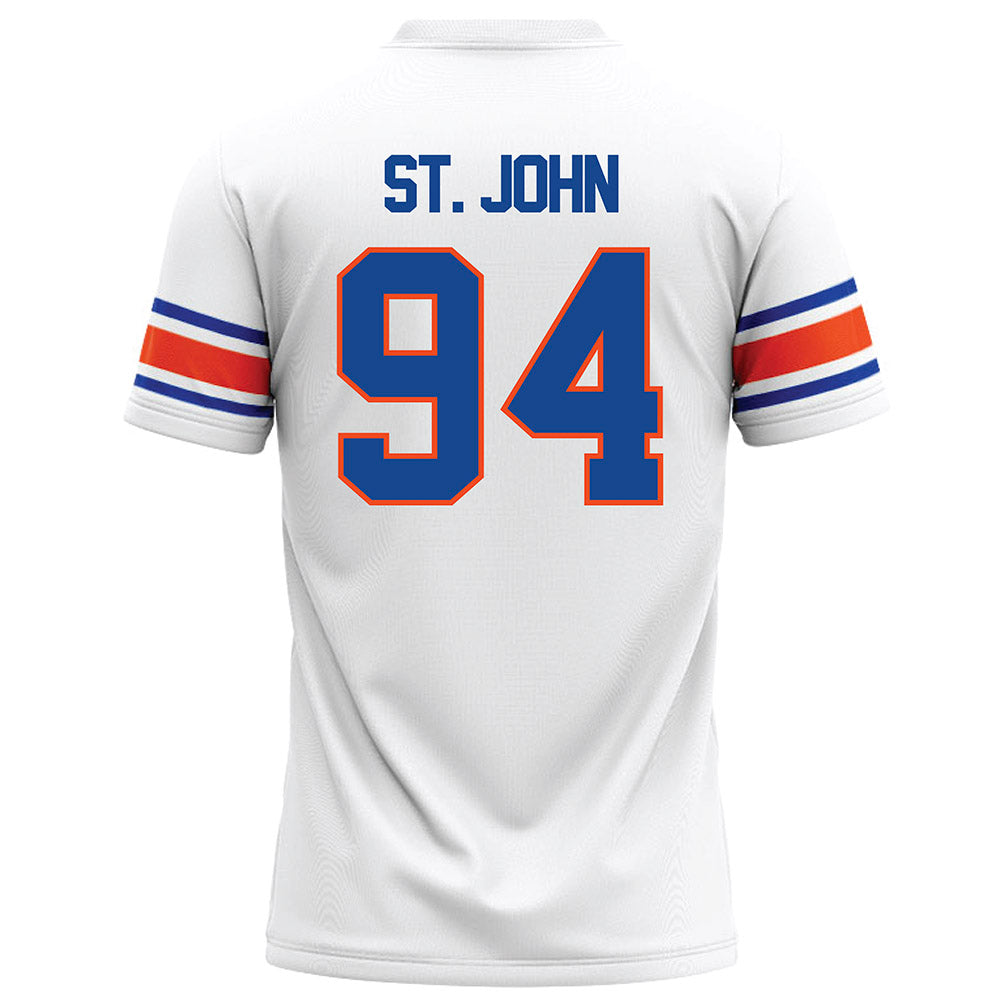 Boise State - NCAA Football : Paz St. John - White Football Jersey-1