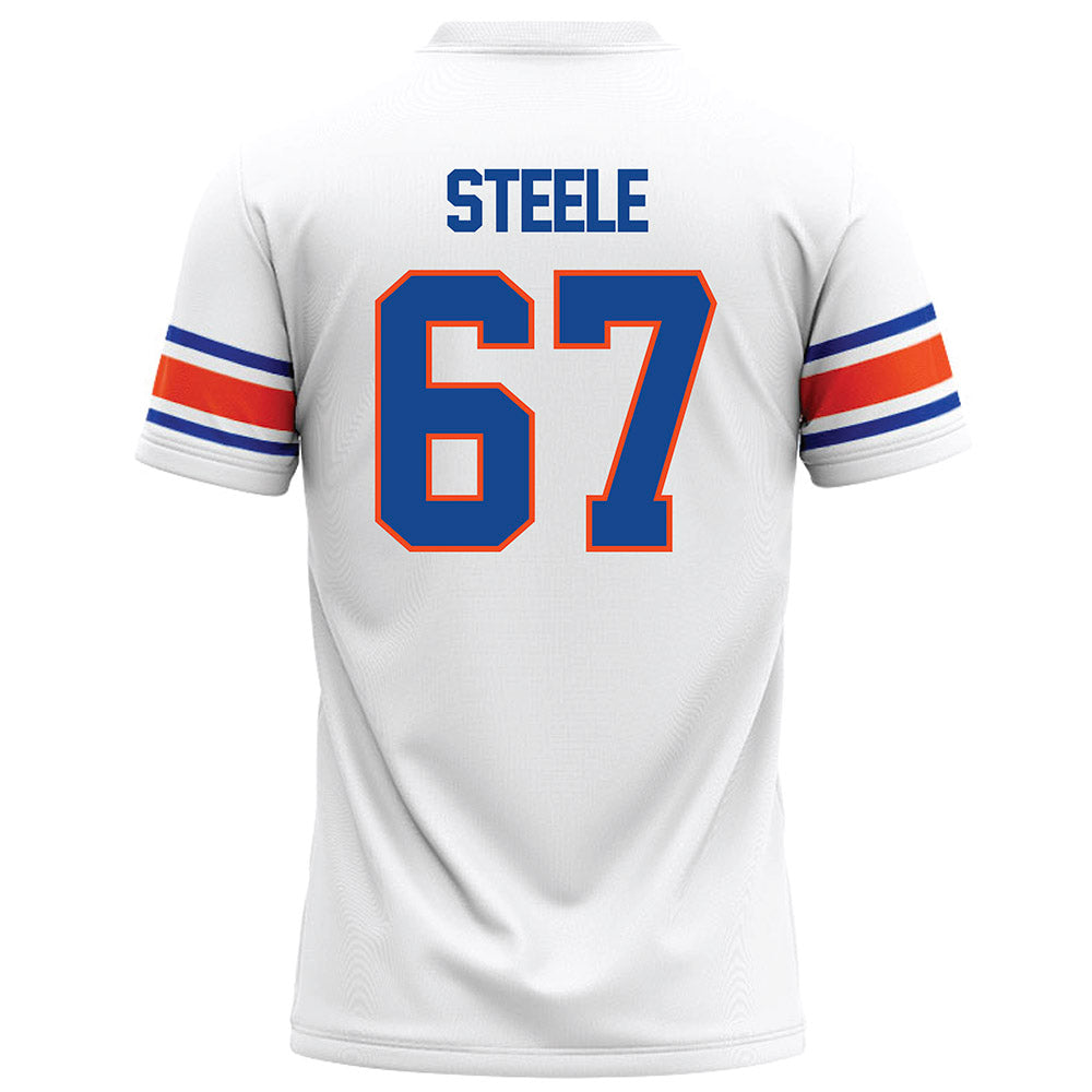 Boise State - NCAA Football : Jason Steele - White Football Jersey-1