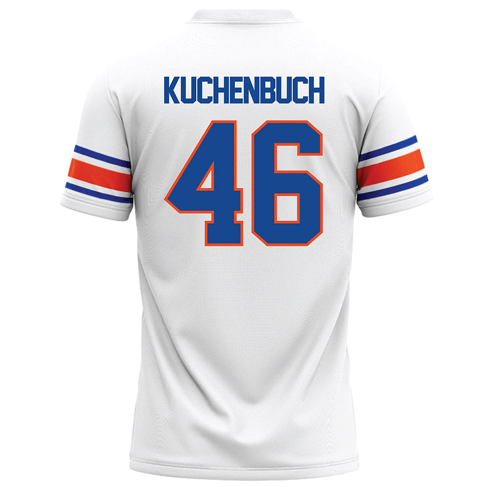 Boise State - NCAA Football : Carter Kuchenbuch - White Football Jersey-1