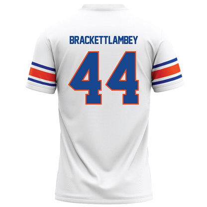 Boise State - NCAA Football : Syncere Brackett-Lambey - White Football Jersey-1