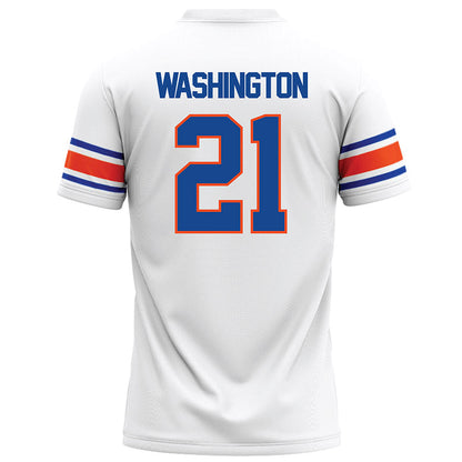 Boise State - NCAA Football : Zion Washington - White Football Jersey