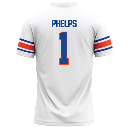 Boise State - NCAA Football : Boen Phelps - White Football Jersey-1