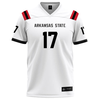 Arkansas State - NCAA Football : Jabari Bush - White Football Jersey
