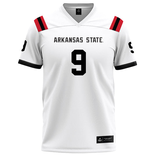 Arkansas State - NCAA Football : Kam Moore - White Football Jersey-0