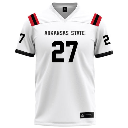 Arkansas State - NCAA Football : AJ Thomas - White Football Jersey-0