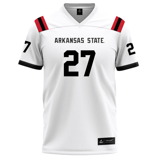 Arkansas State - NCAA Football : AJ Thomas - White Football Jersey-0