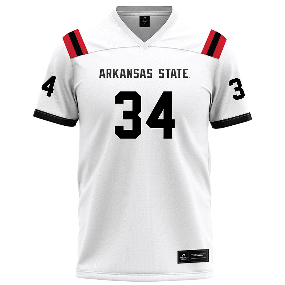 Arkansas State - NCAA Football : Clune Van Andel - White Football Jersey