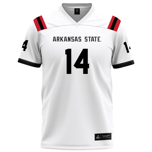 Arkansas State - NCAA Football : AJ Wallace - White Football Jersey-0