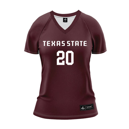 Texas State - NCAA Women's Volleyball : Savannah Thomas - Maroon Volleyball Jersey-0