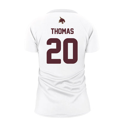 Texas State - NCAA Women's Volleyball : Savannah Thomas - White Volleyball Jersey-0
