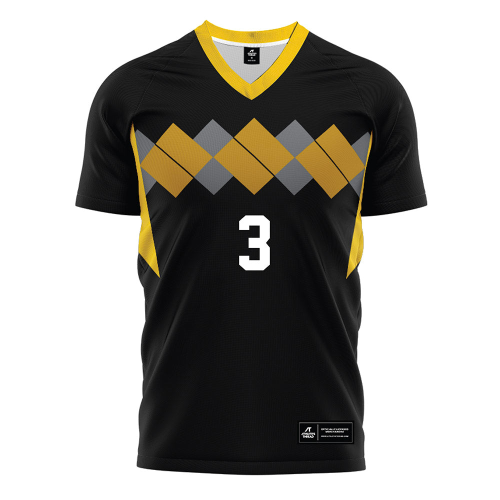 Centre College - NCAA Women's Soccer : Ashlyn Miles - Black Soccer Jersey-0