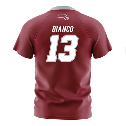 UMass - NCAA Men's Soccer : Joseph Bianco - Maroon Soccer Jersey-1