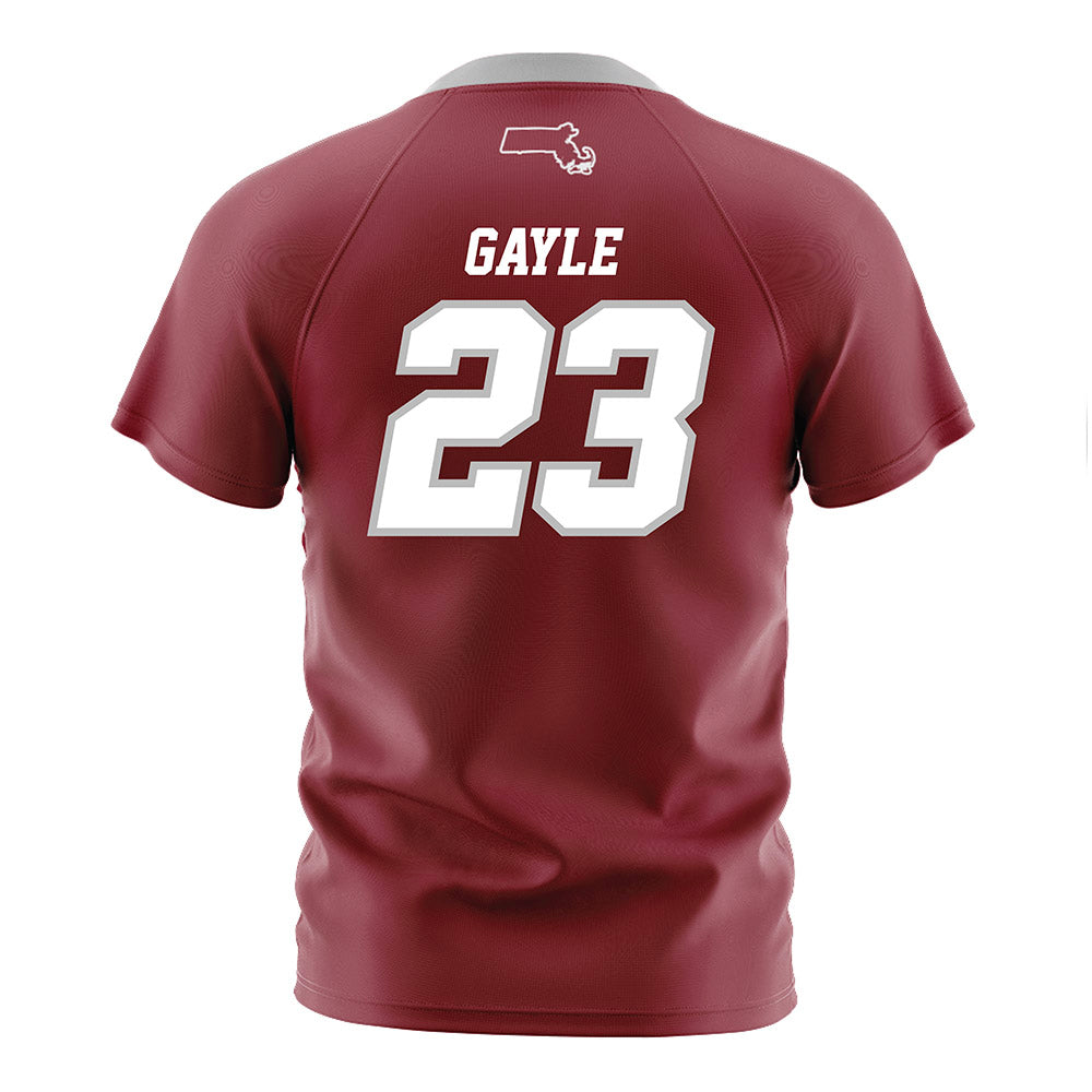UMass - NCAA Men's Soccer : Taylon Gayle - Maroon Soccer Jersey-1