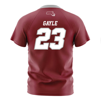 UMass - NCAA Men's Soccer : Taylon Gayle - Maroon Soccer Jersey-1
