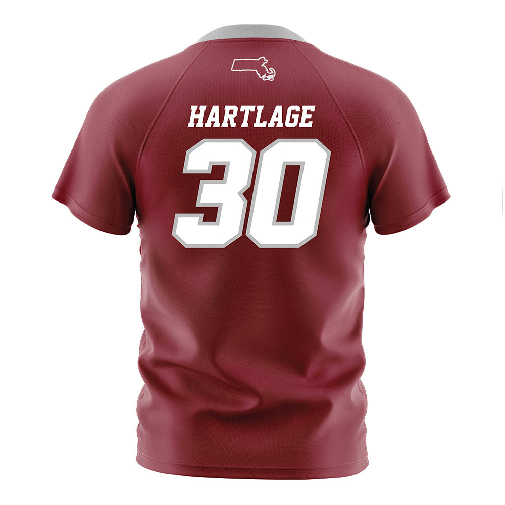 UMass - NCAA Men's Soccer : Crew Hartlage - Maroon Soccer Jersey-1